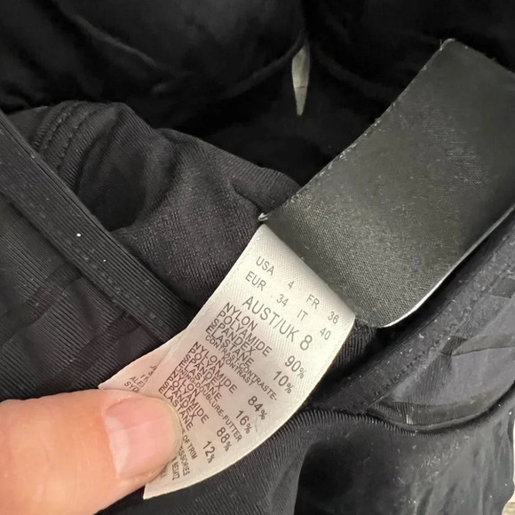 Jets by jessika Allen black striped sheer Australian one piece swimsuit size 4 - Picture 9 of 12